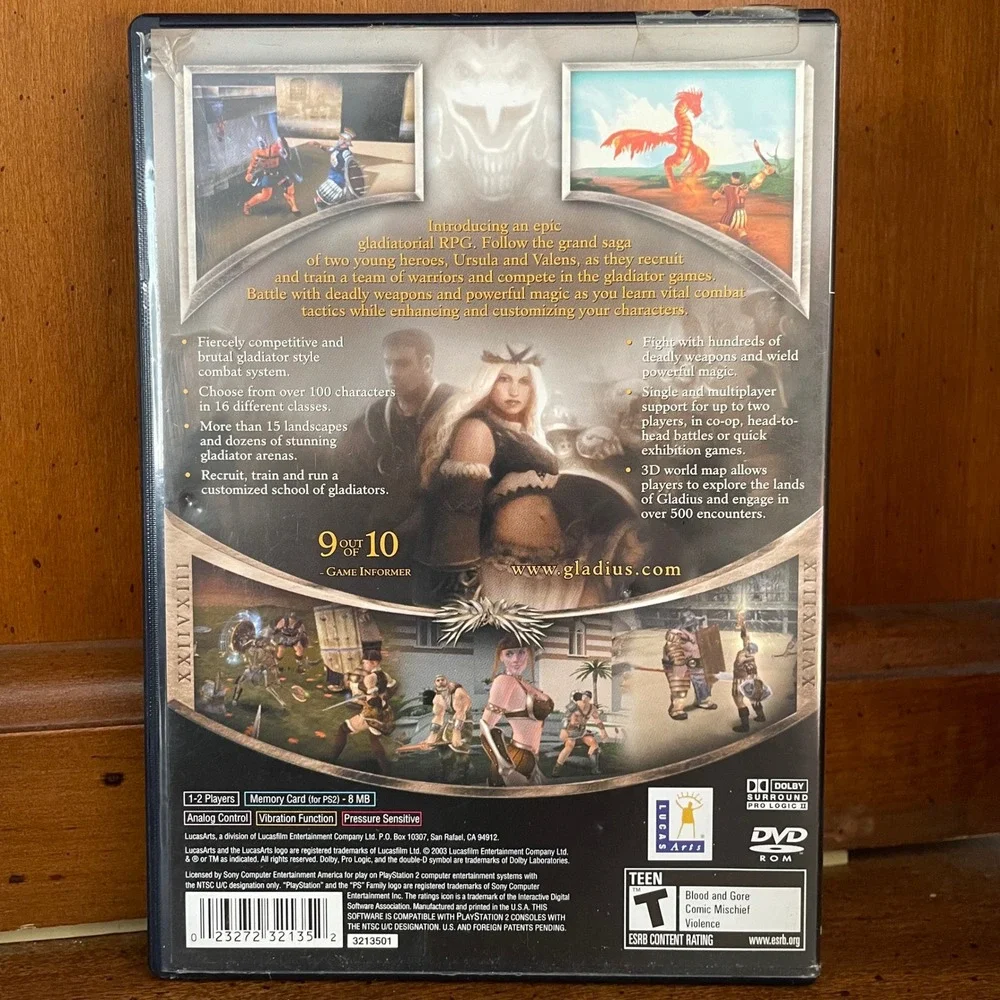 Gladius Sony PlayStation 2 PS2 Game CIB Tested‎ Manual Reg Card RPG